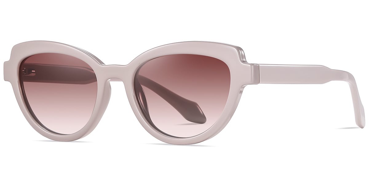 Acetate Cat Eye Sunglasses pink+gradient_amber_polarized