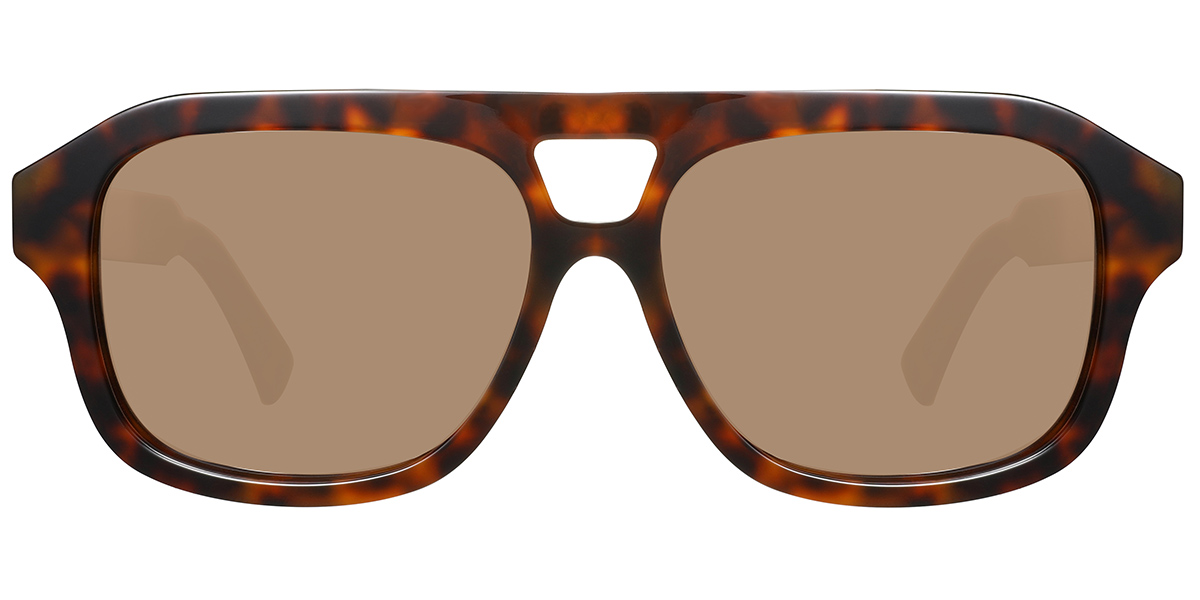 Acetate Aviator Sunglasses tortoiseshell+amber_polarized