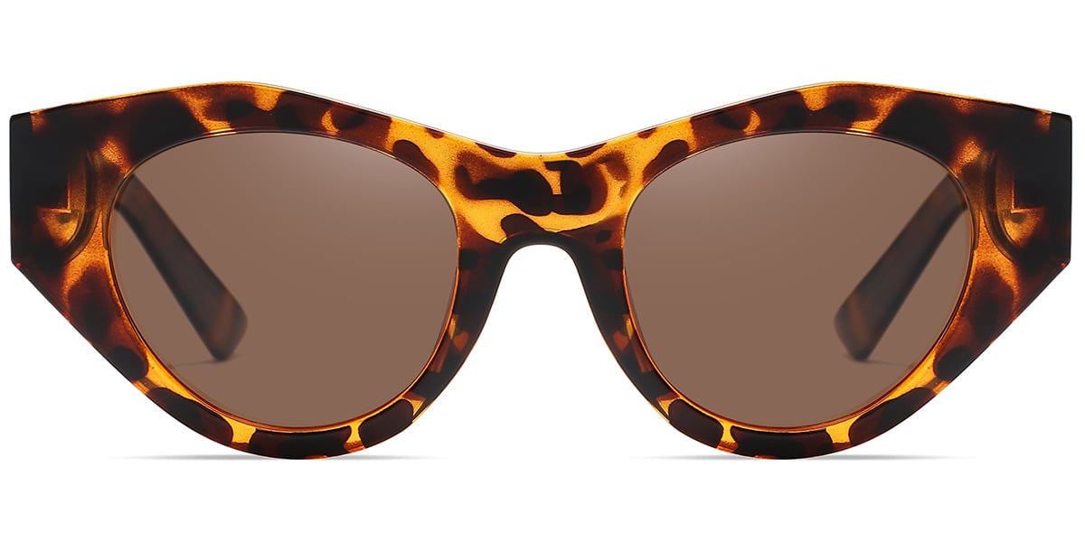 Acetate Geometric Sunglasses tortoiseshell+amber_polarized