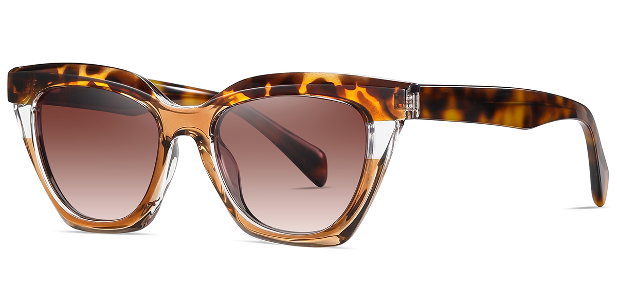 Acetate Square Sunglasses pattern-tortoiseshell+gradient_amber_polarized