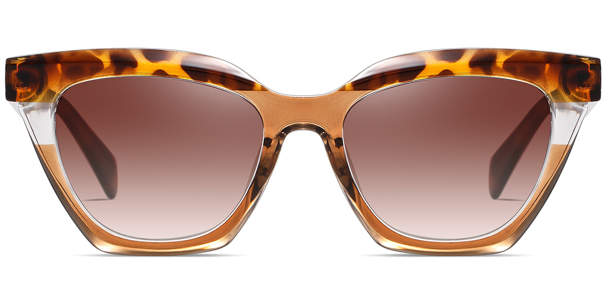 Acetate Square Sunglasses pattern-tortoiseshell+gradient_amber_polarized