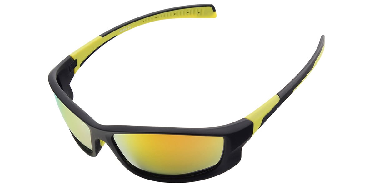 Rectangle Sunglasses black+mirrored_yellow_polarized