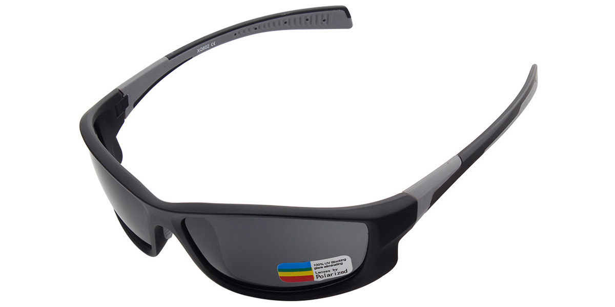 Rectangle Sunglasses black+dark_grey_polarized