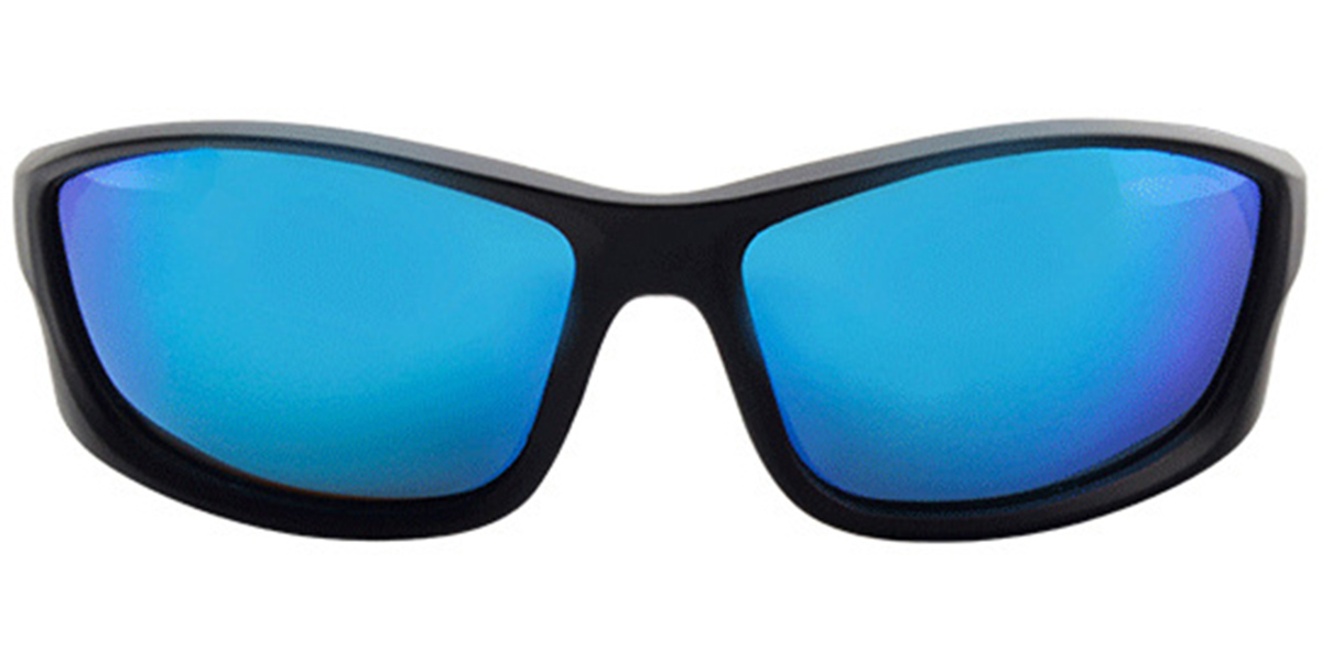 Rectangle Sunglasses black+mirrored_ice_blue_polarized