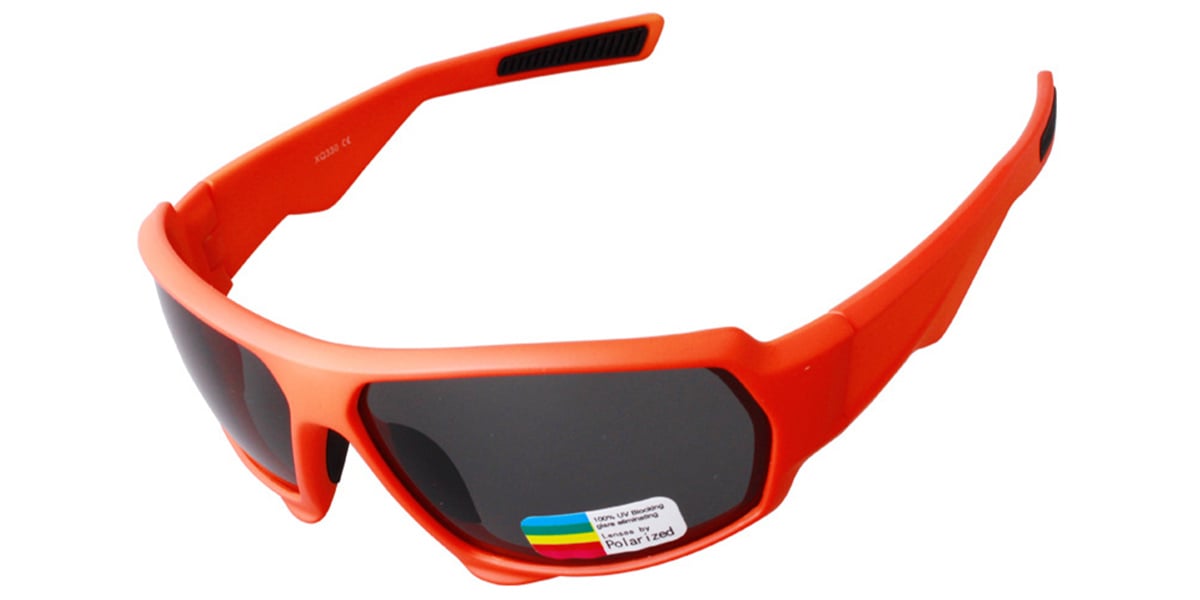 Rectangle Sunglasses orange+dark_grey_polarized