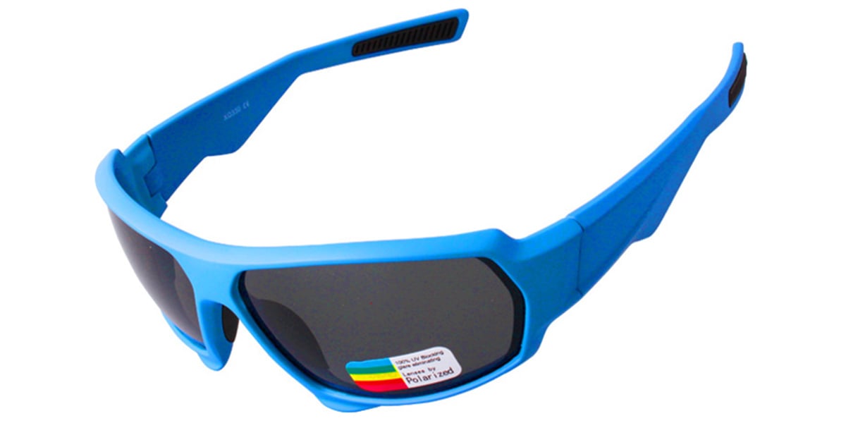 Rectangle Sunglasses blue+dark_grey_polarized