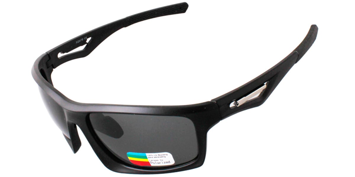 Rectangle Sunglasses matte-black+dark_grey_polarized