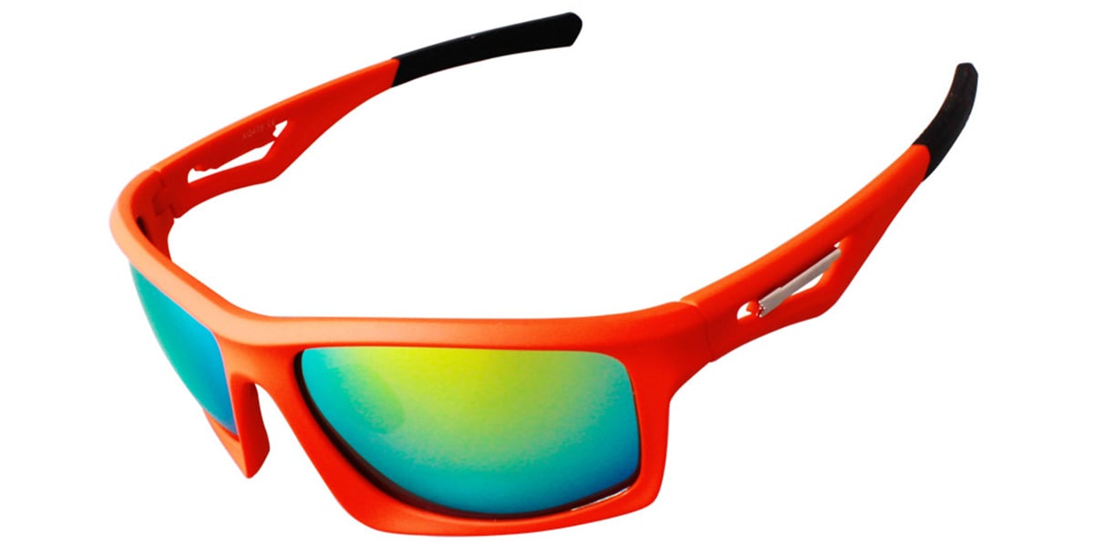 Rectangle Sunglasses orange+mirrored_yellow_polarized