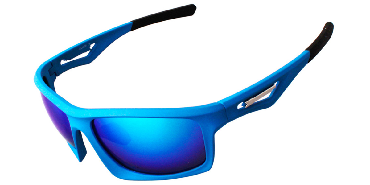 Rectangle Sunglasses blue+mirrored_blue_polarized