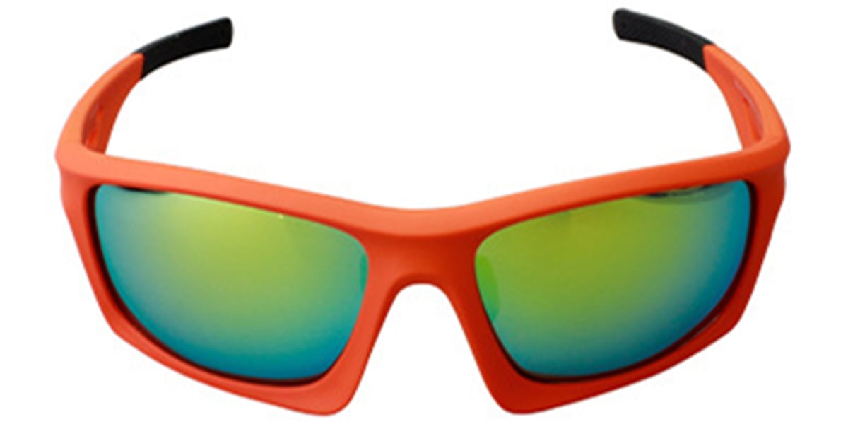 Rectangle Sunglasses orange+mirrored_yellow_polarized