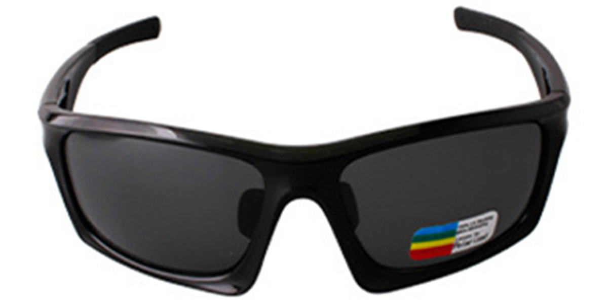 Rectangle Sunglasses black+dark_grey_polarized