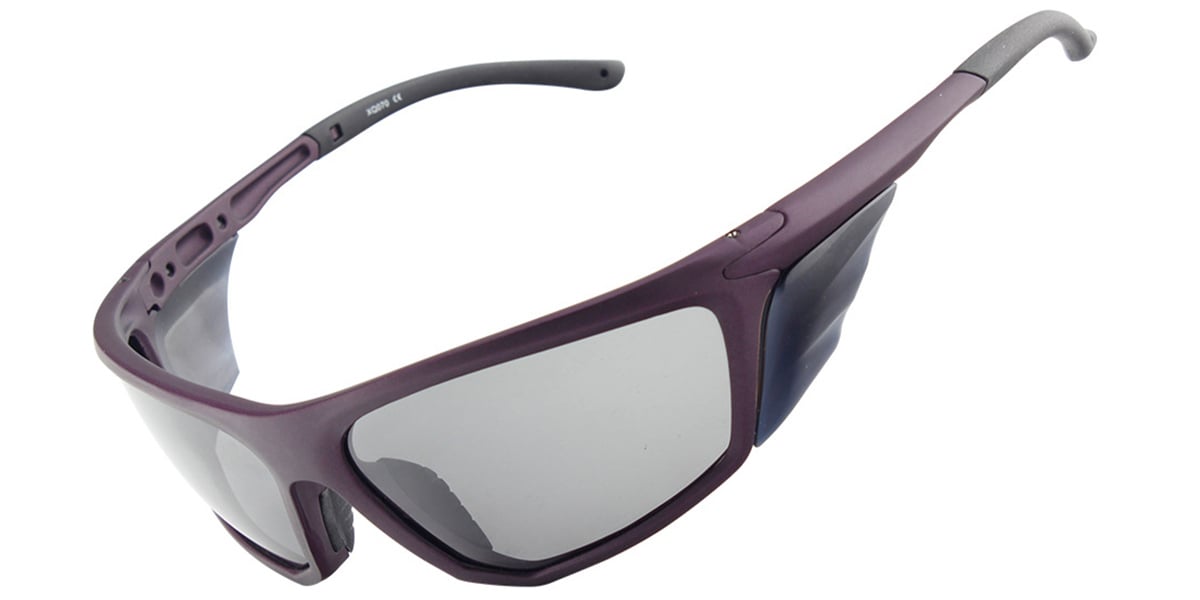 Rectangle Sunglasses purple+dark_grey_polarized