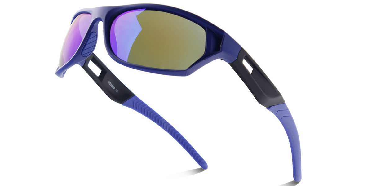 Rectangle Sunglasses blue+mirrored_blue_polarized