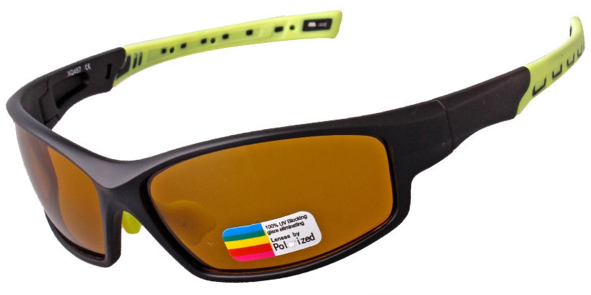 Rectangle Sunglasses black+yellow_polarized