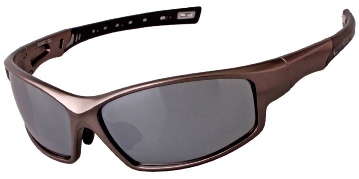 Rectangle Sunglasses brown+mirrored_silver_polarized