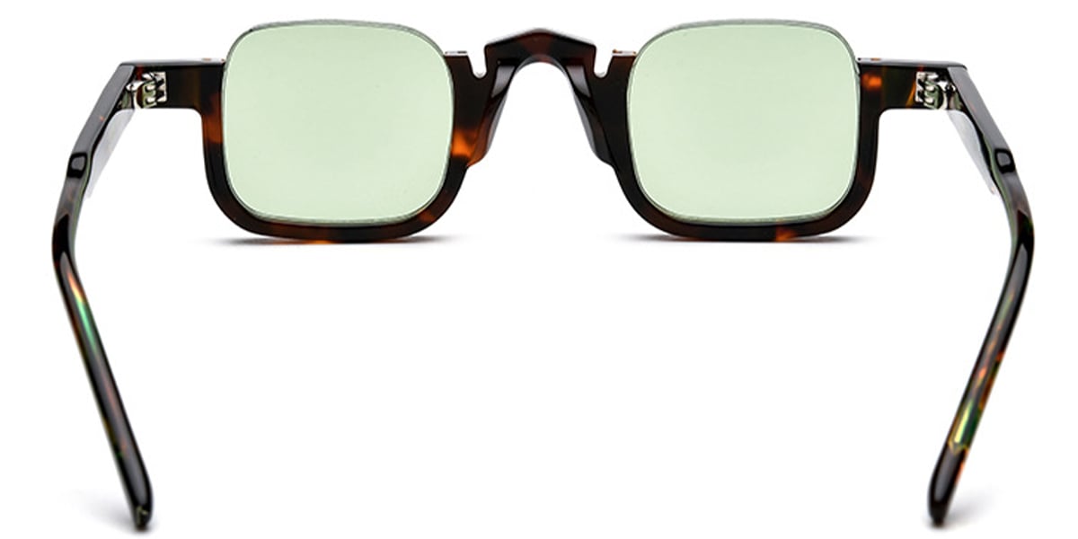 Acetate Square Sunglasses tortoiseshell+light_green