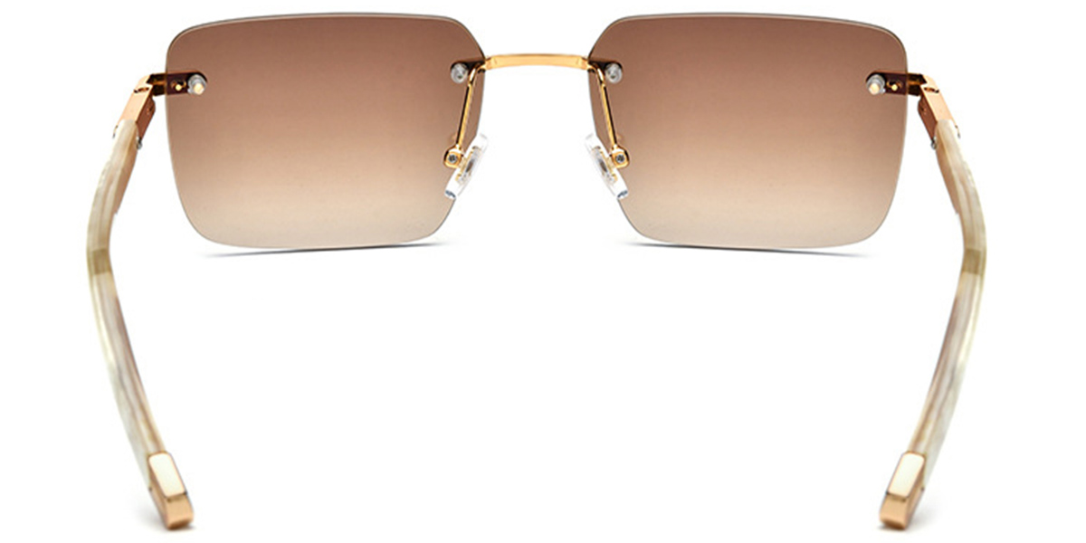 Rectangle Sunglasses white+amber