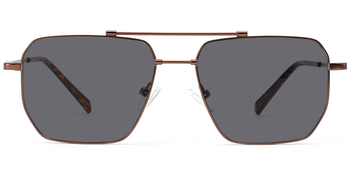 Aviator Sunglasses brown+dark_grey_polarized