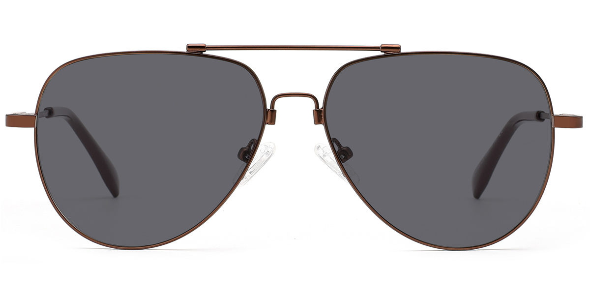 Aviator Sunglasses brown+dark_grey_polarized