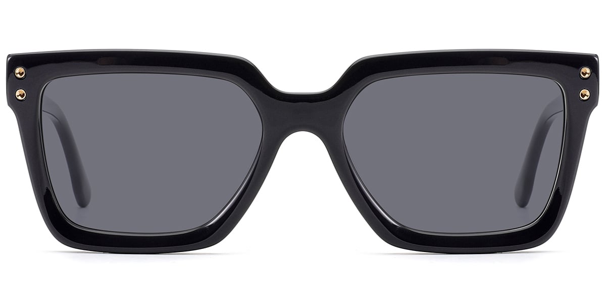 Acetate Square Sunglasses grey+dark_grey_polarized