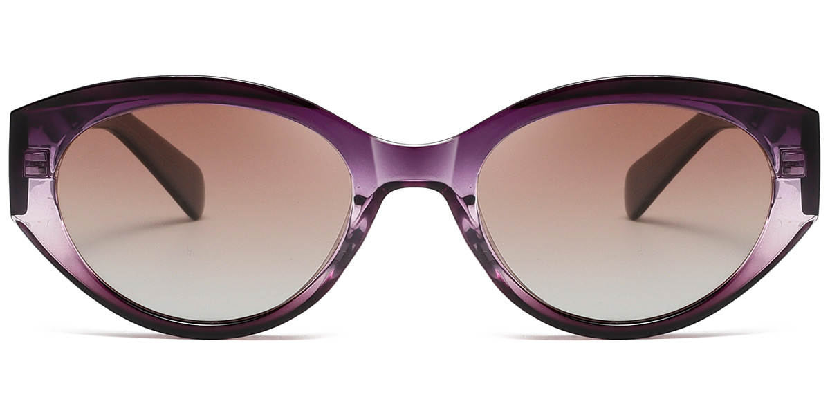 Acetate Oval Sunglasses gradient_purple+gradient_amber_polarized