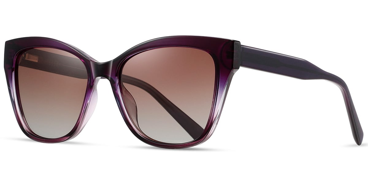 Acetate Cat Eye Sunglasses gradient_purple+gradient_amber_polarized