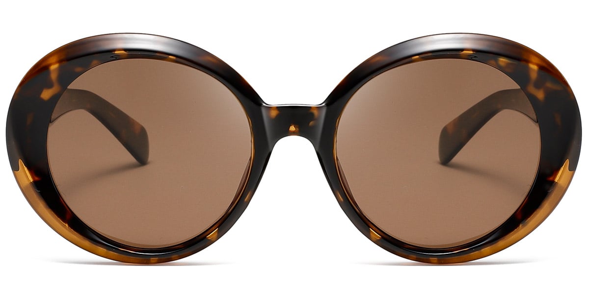 Acetate Round Sunglasses tortoiseshell+amber_polarized