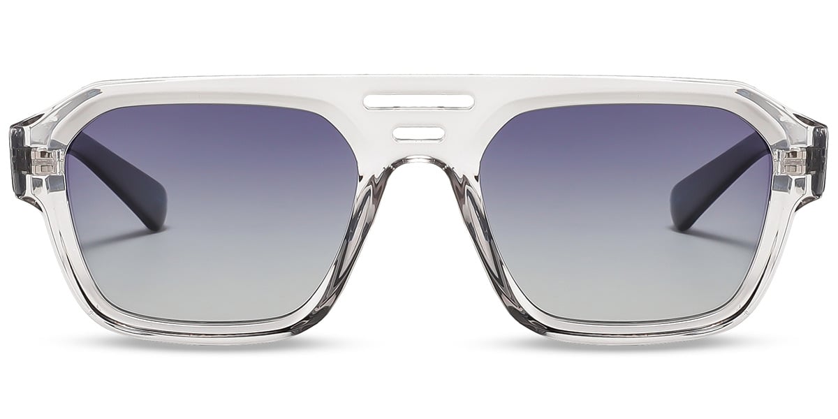 Acetate Aviator Sunglasses translucent-white+blue-grey_polarized