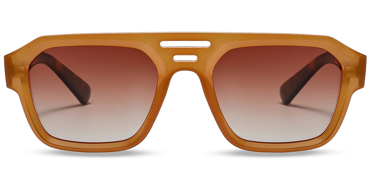 Acetate Aviator Sunglasses brown+gradient_amber_polarized