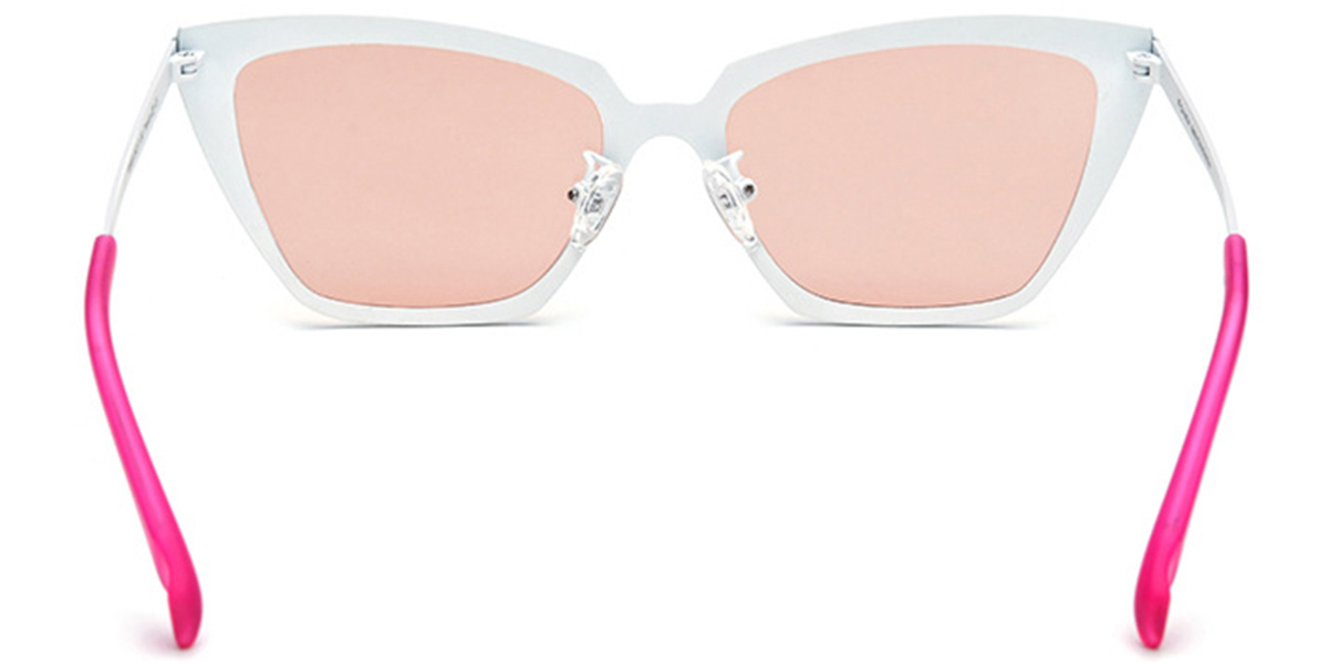 Titanium Cat Eye Sunglasses pattern-black+rose_polarized