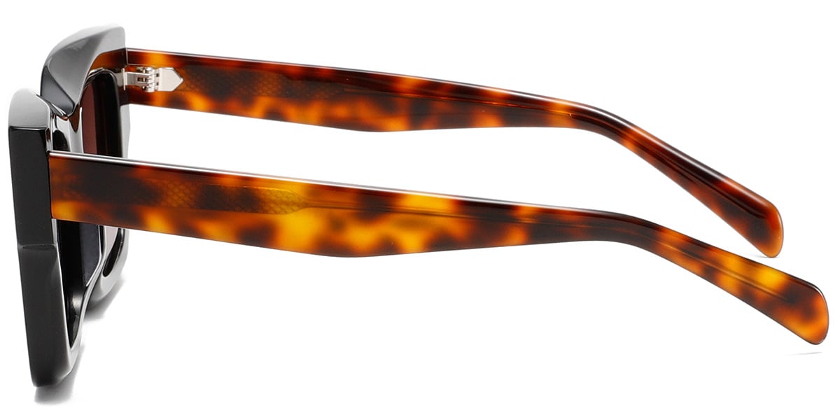 Acetate Square Sunglasses bright_black+gradient_amber_polarized