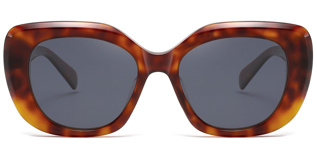 Acetate Square Sunglasses tortoiseshell+light_grey_polarized