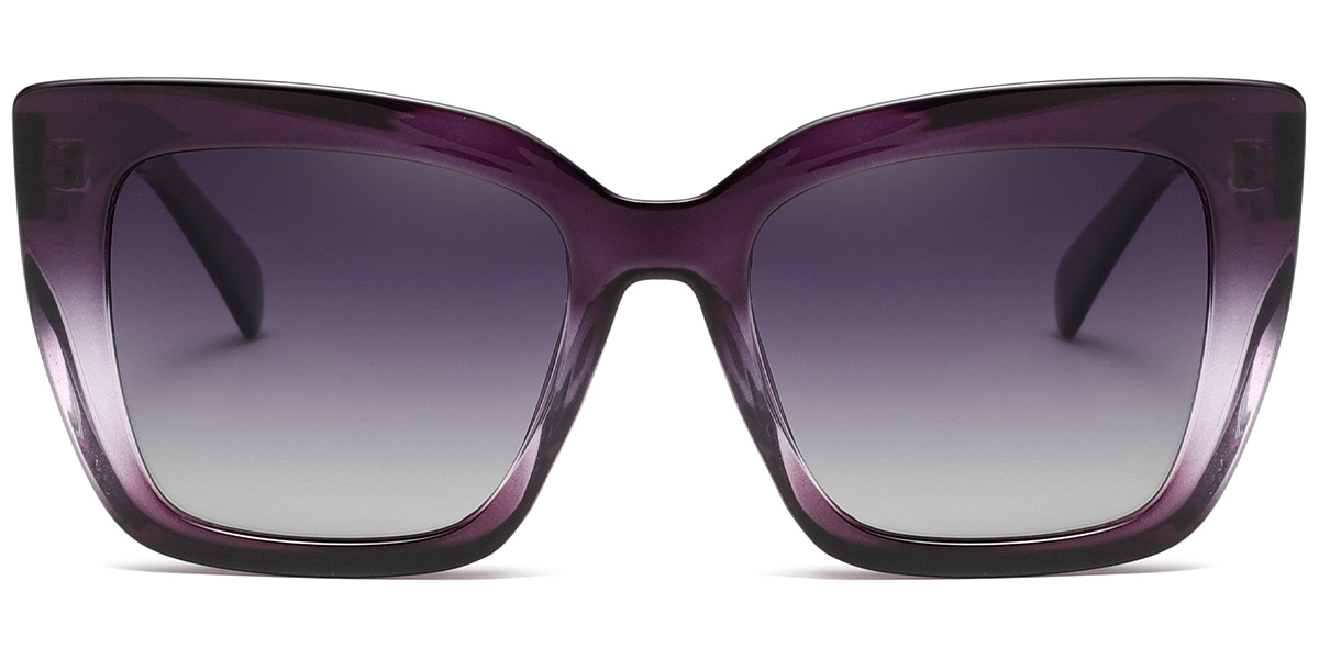 Acetate Square Sunglasses gradient_purple+gradient_grey_polarized