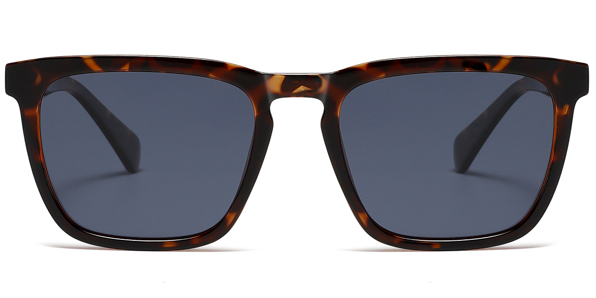 Acetate Square Sunglasses tortoiseshell+light_grey_polarized