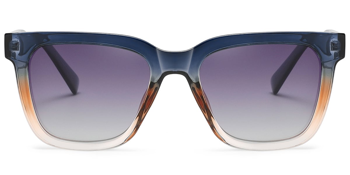 Acetate Square Sunglasses gradient_blue+gradient_grey_polarized