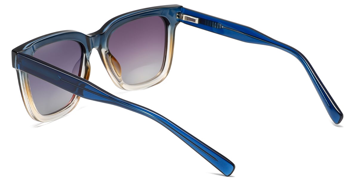 Acetate Square Sunglasses gradient_blue+gradient_grey_polarized