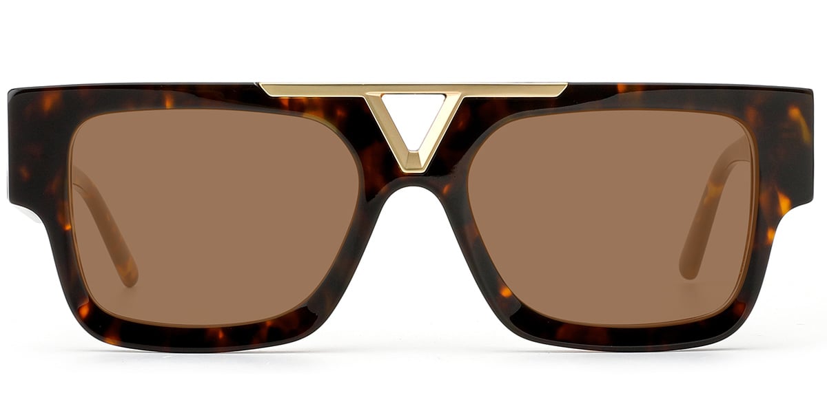 Acetate Aviator Sunglasses tortoiseshell+amber_polarized