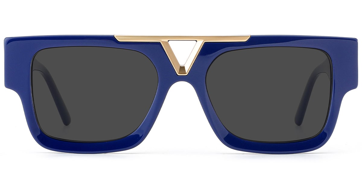 Acetate Aviator Sunglasses blue+dark_grey_polarized