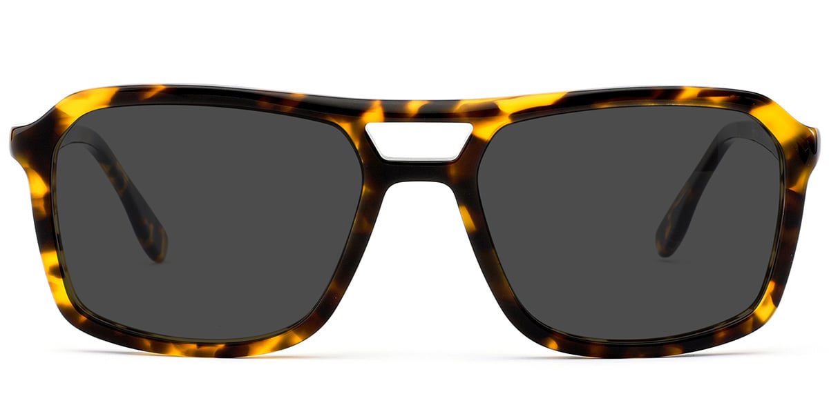 Acetate Aviator Sunglasses tortoiseshell+dark_grey_polarized