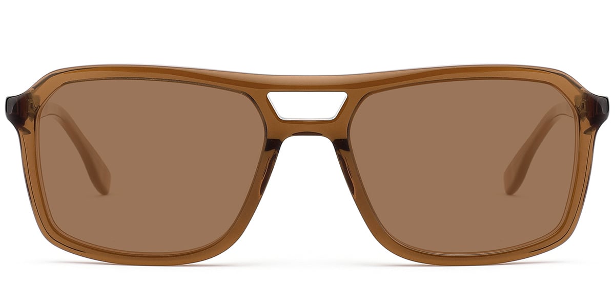 Acetate Aviator Sunglasses translucent-brown+amber_polarized