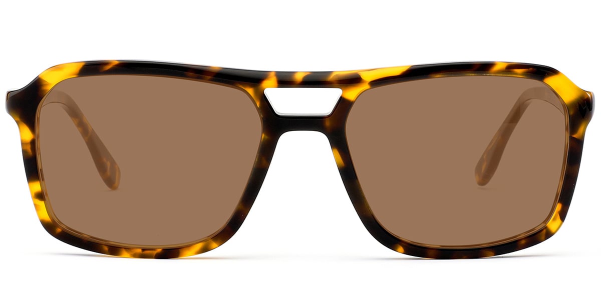 Acetate Aviator Sunglasses tortoiseshell+amber_polarized