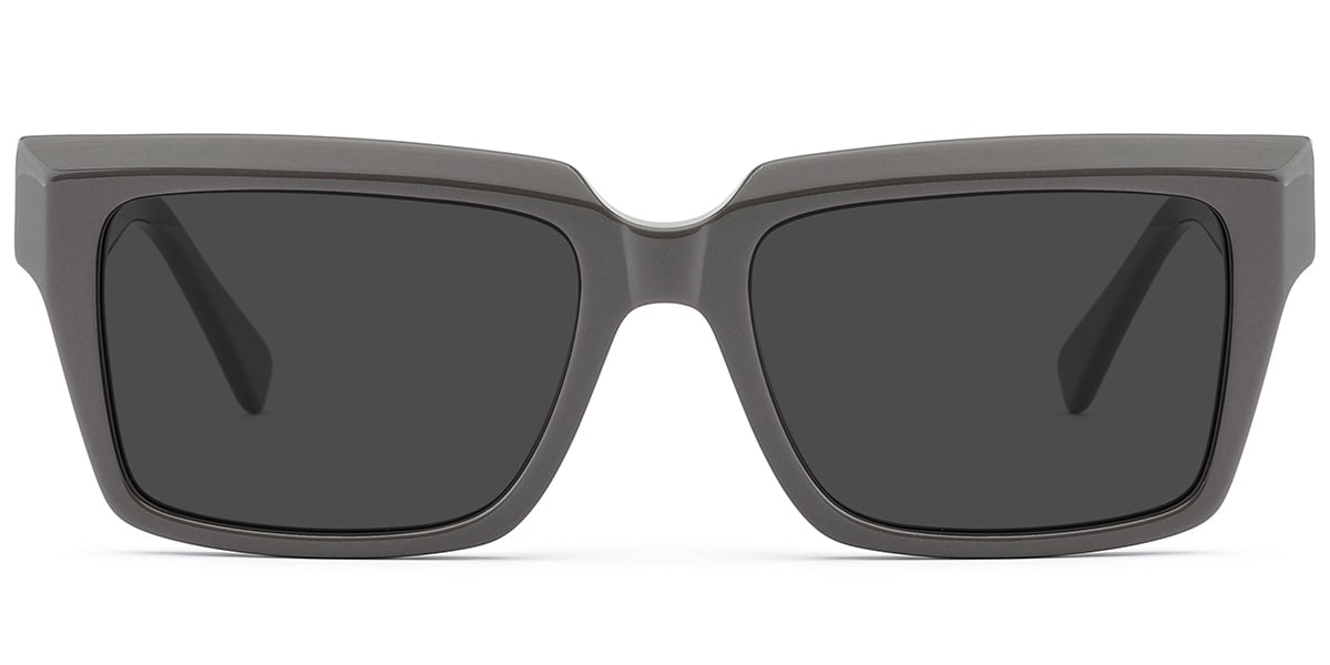 Acetate Square Sunglasses grey+dark_grey_polarized