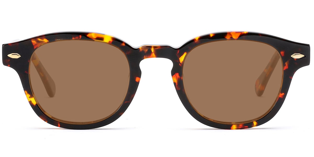 Acetate Square Sunglasses tortoiseshell+amber_polarized