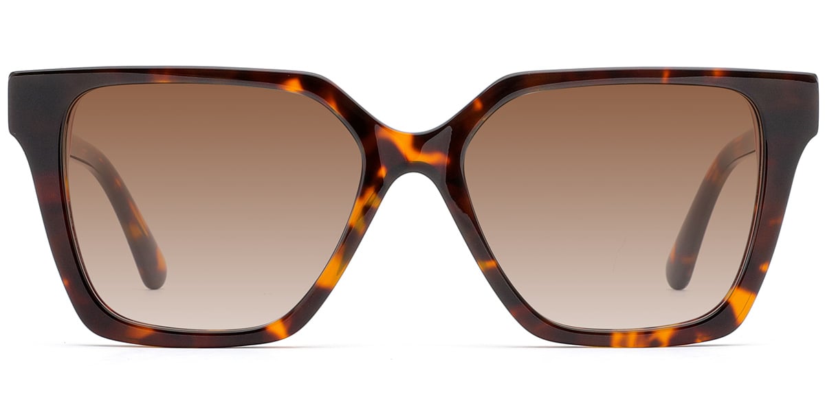 Acetate Square Sunglasses tortoiseshell+amber_polarized