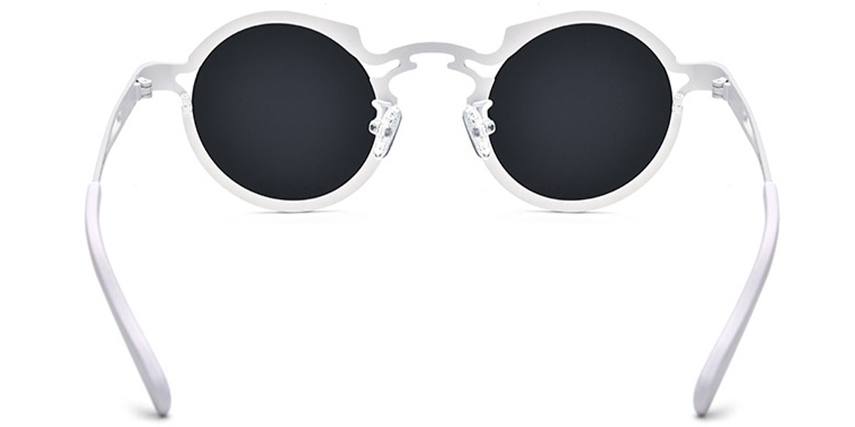 Titanium Round Sunglasses red+dark_grey_polarized