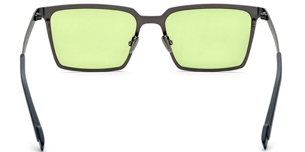 Titanium Rectangle Sunglasses pattern-blue+green_polarized