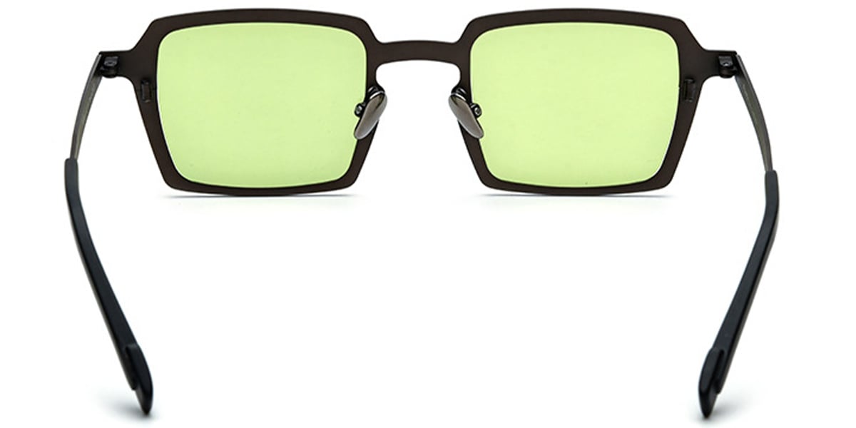 Titanium Square Sunglasses pattern-grey+green_polarized