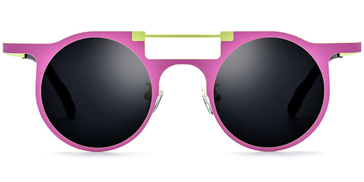 Titanium Aviator Sunglasses pattern-purple+dark_grey_polarized