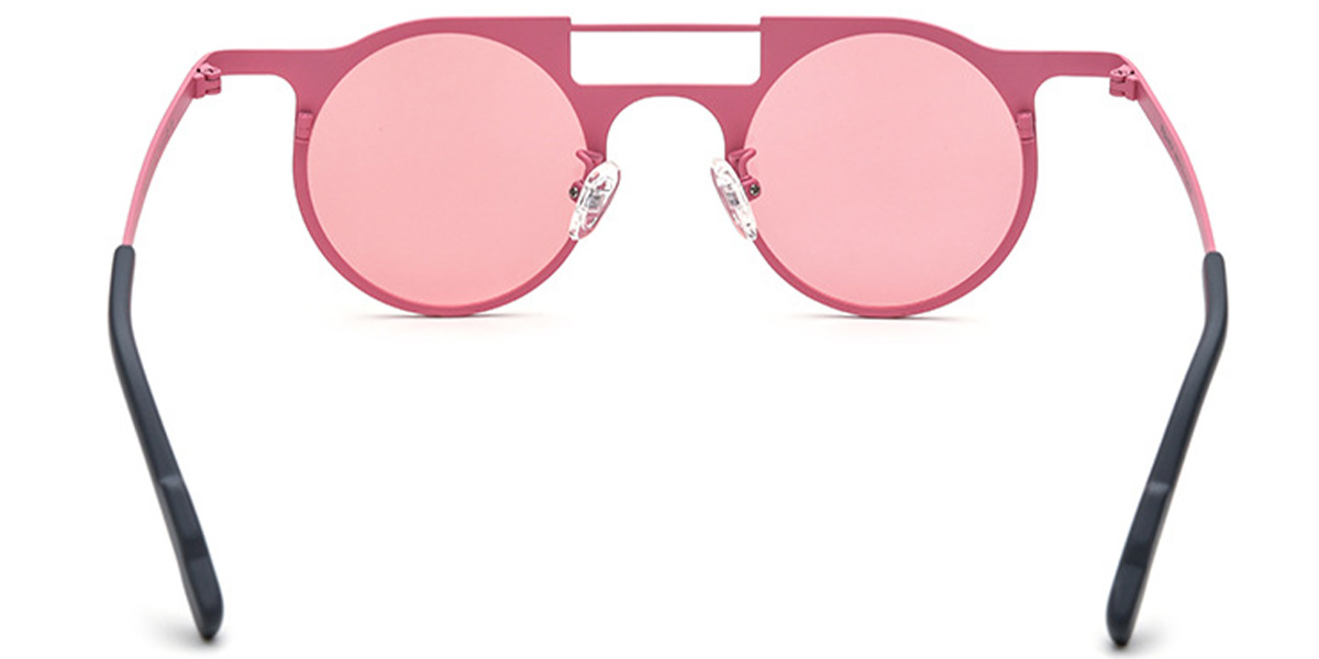 Titanium Aviator Sunglasses pattern-green+rose_polarized
