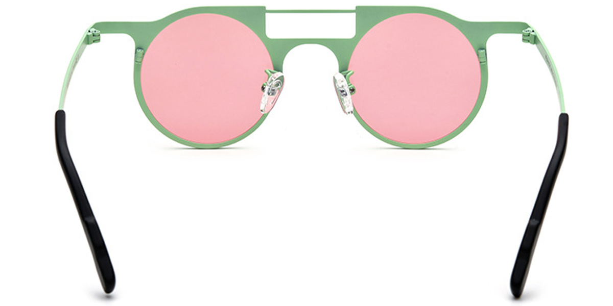 Titanium Aviator Sunglasses pattern-blue+green_polarized
